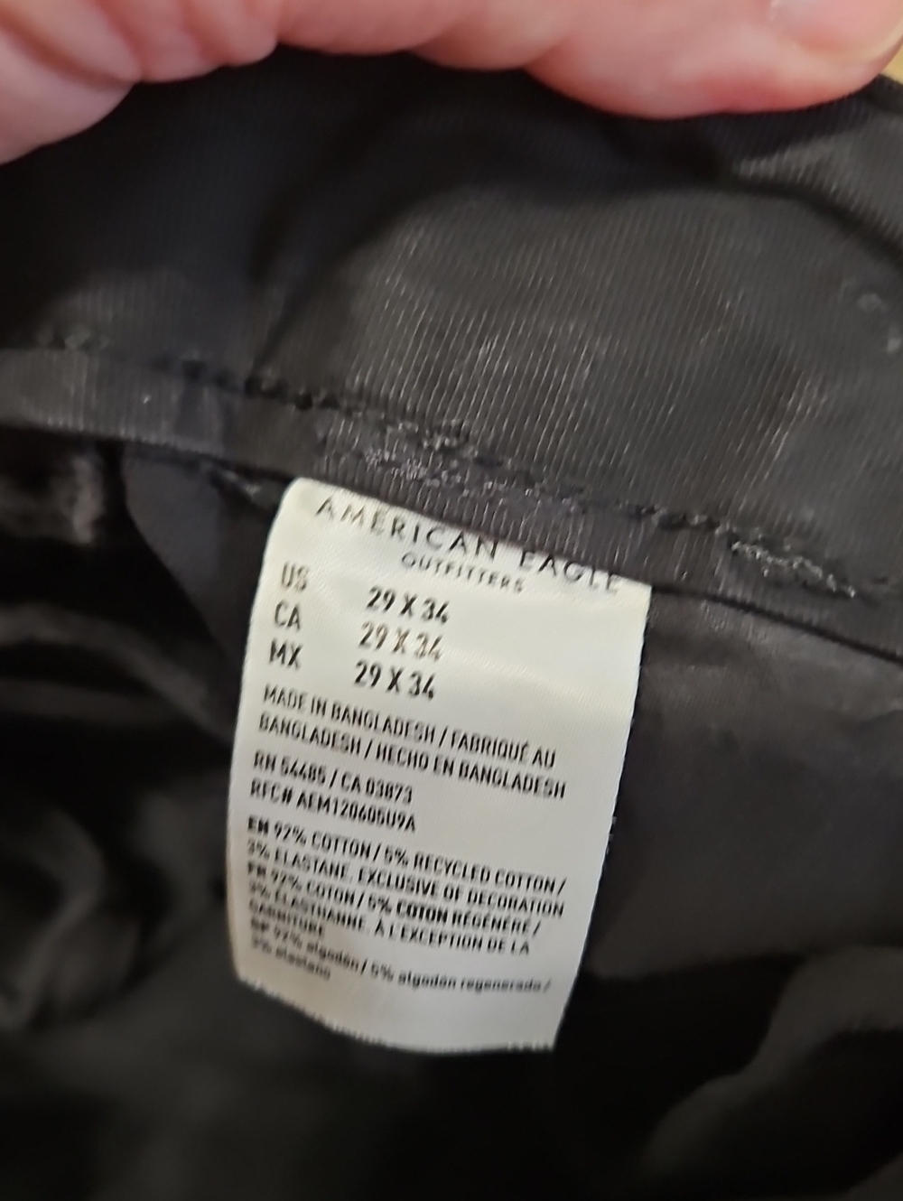 American Eagle Flex Chino Black. 29x34